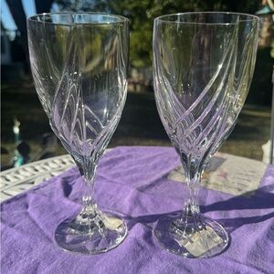 Lenox Elegant Clear Crystal Debut Iced Beverage Glass Set
